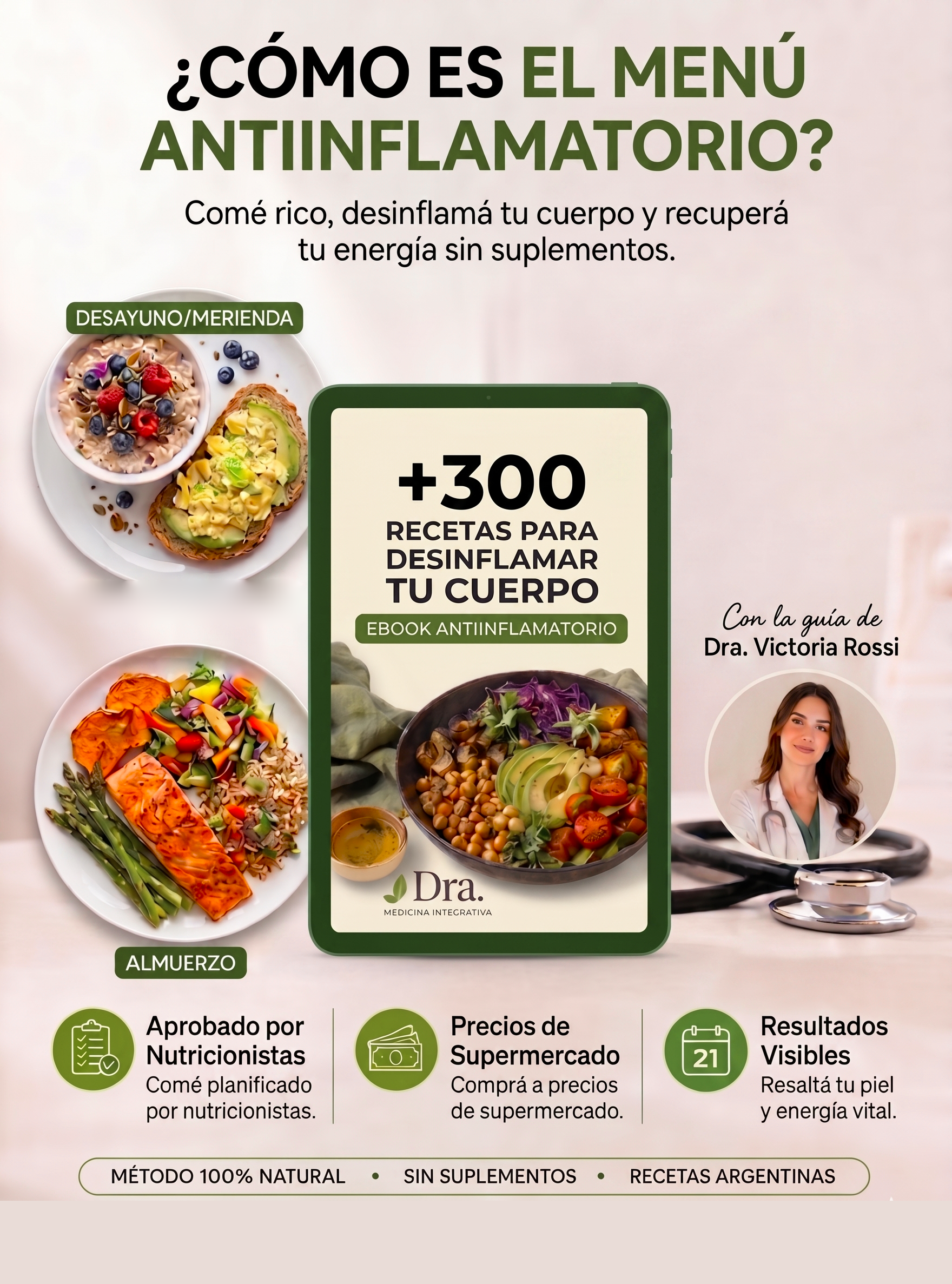 Nutrición Inteligente: 300 Platos para Desinflamar.